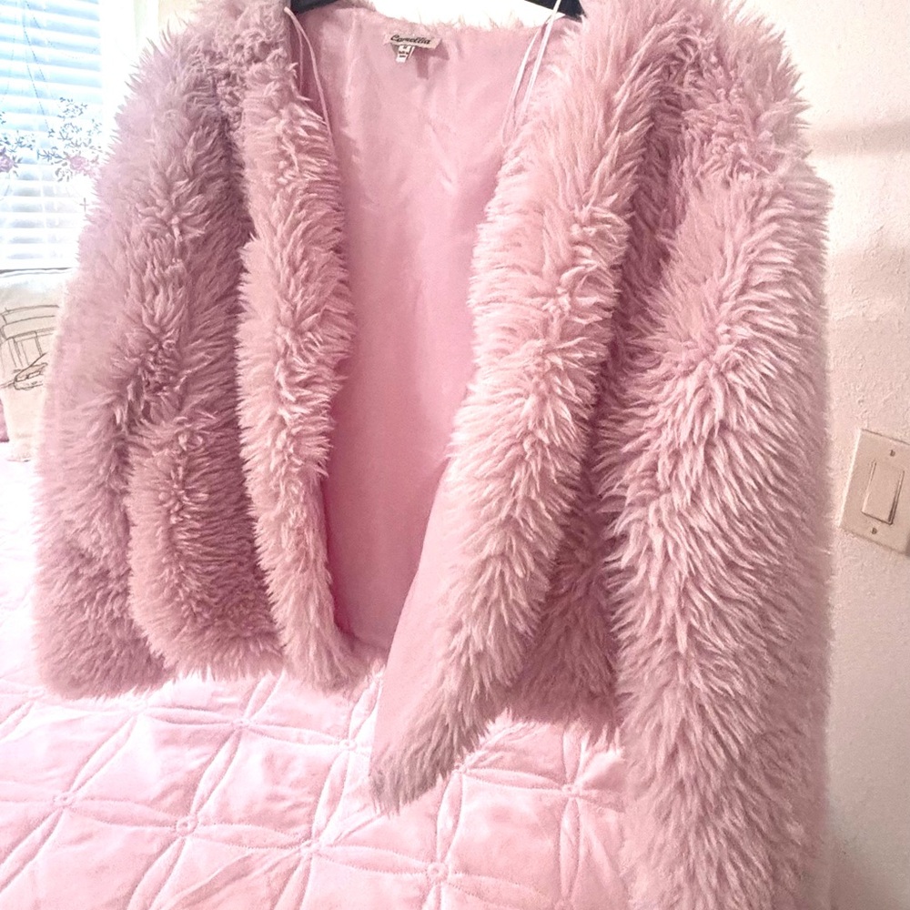Pink Faux Fur Jacket